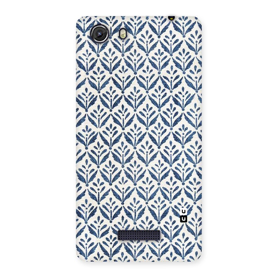 Blue Leaf Back Case for Micromax Unite 3