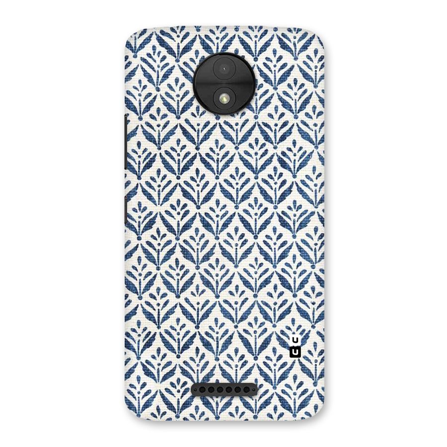 Blue Leaf Back Case for Moto C