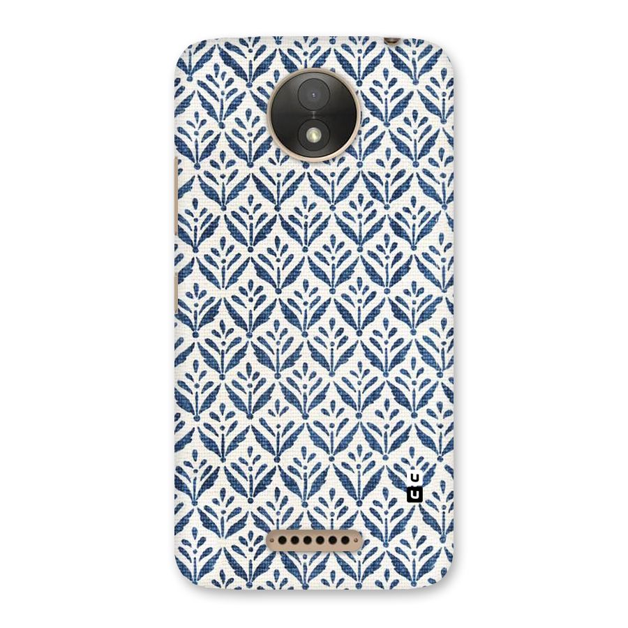Blue Leaf Back Case for Moto C Plus