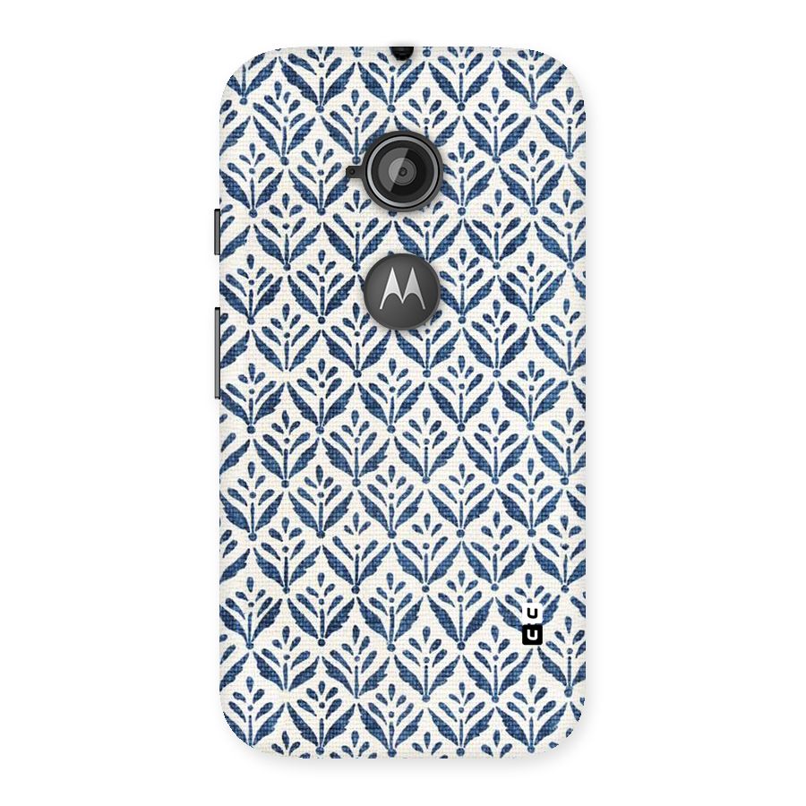 Blue Leaf Back Case for Moto E 2nd Gen