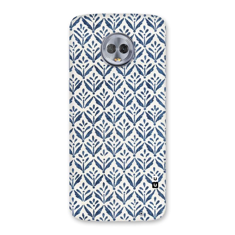 Blue Leaf Back Case for Moto G6 Plus