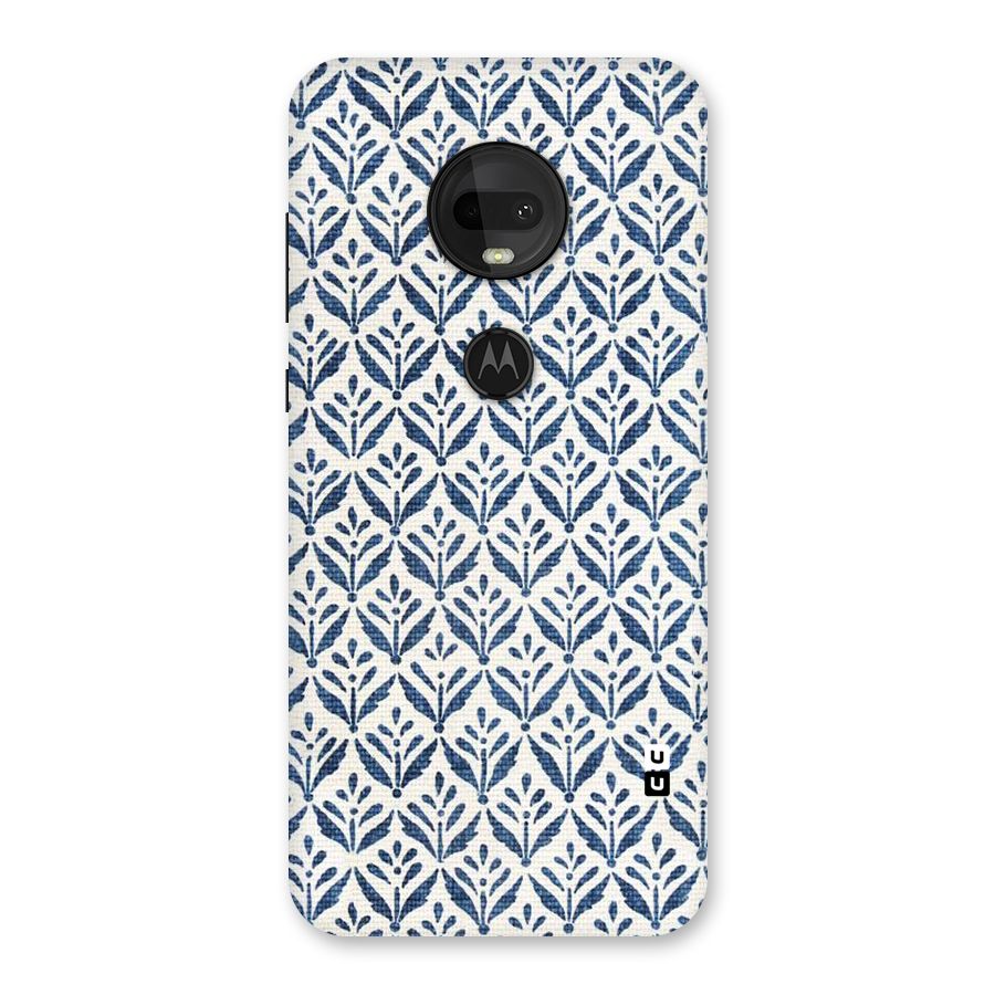 Blue Leaf Back Case for Moto G7