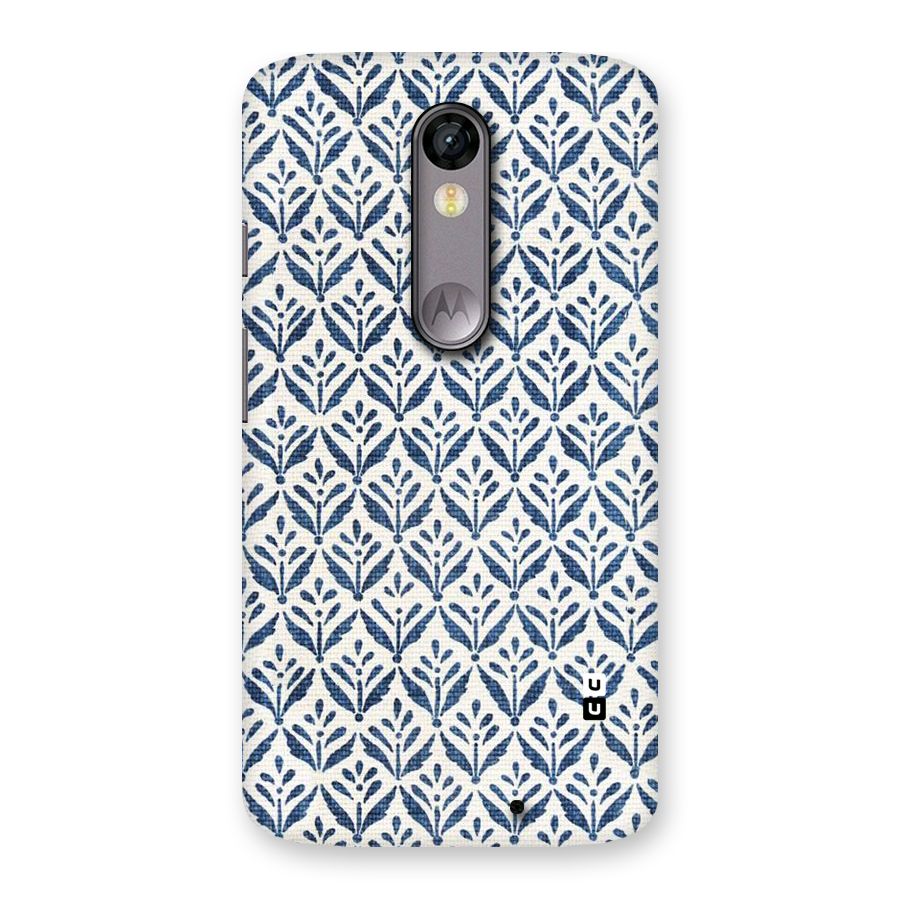 Blue Leaf Back Case for Moto X Force