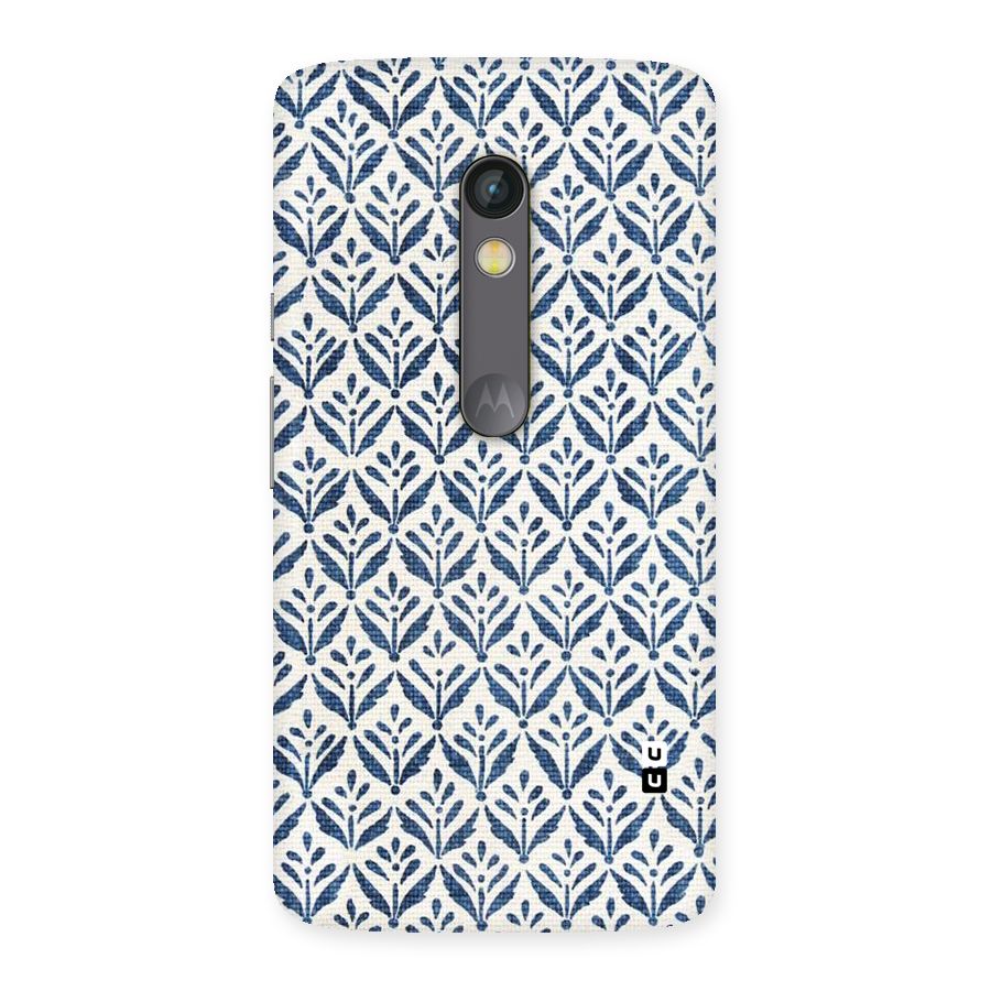 Blue Leaf Back Case for Moto X Play