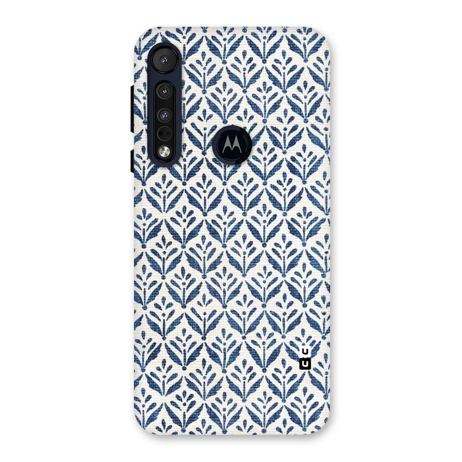 Blue Leaf Back Case for Motorola One Macro