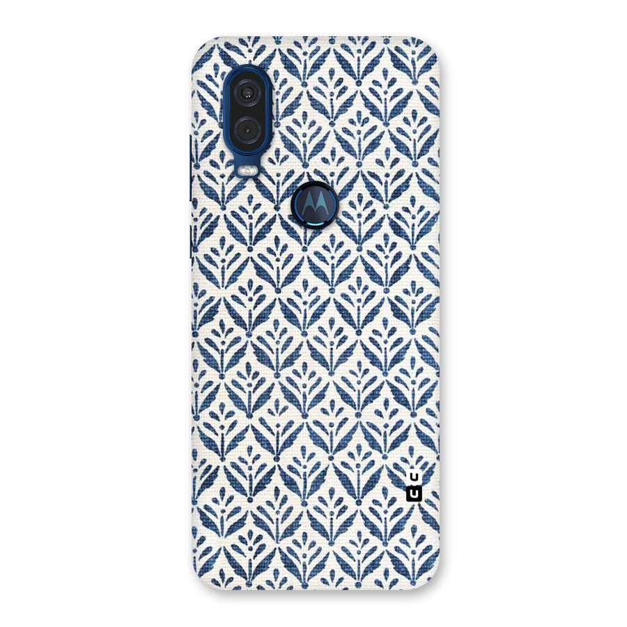 Blue Leaf Back Case for Motorola One Vision
