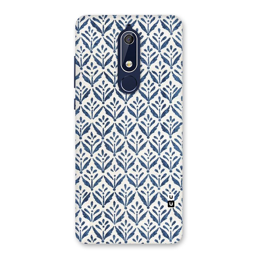 Blue Leaf Back Case for Nokia 5.1