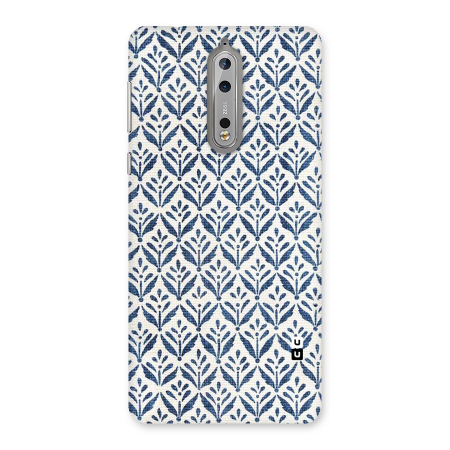 Blue Leaf Back Case for Nokia 8