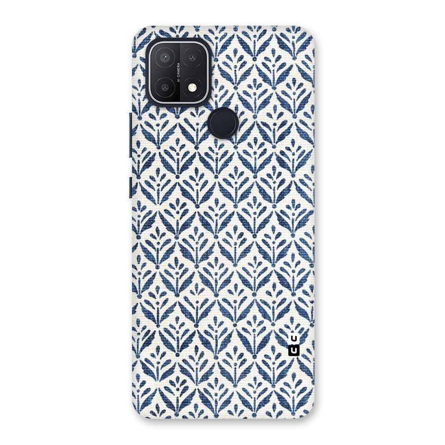 Blue Leaf Back Case for Oppo A15