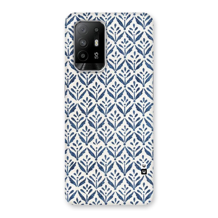 Blue Leaf Back Case for Oppo F19 Pro Plus 5G