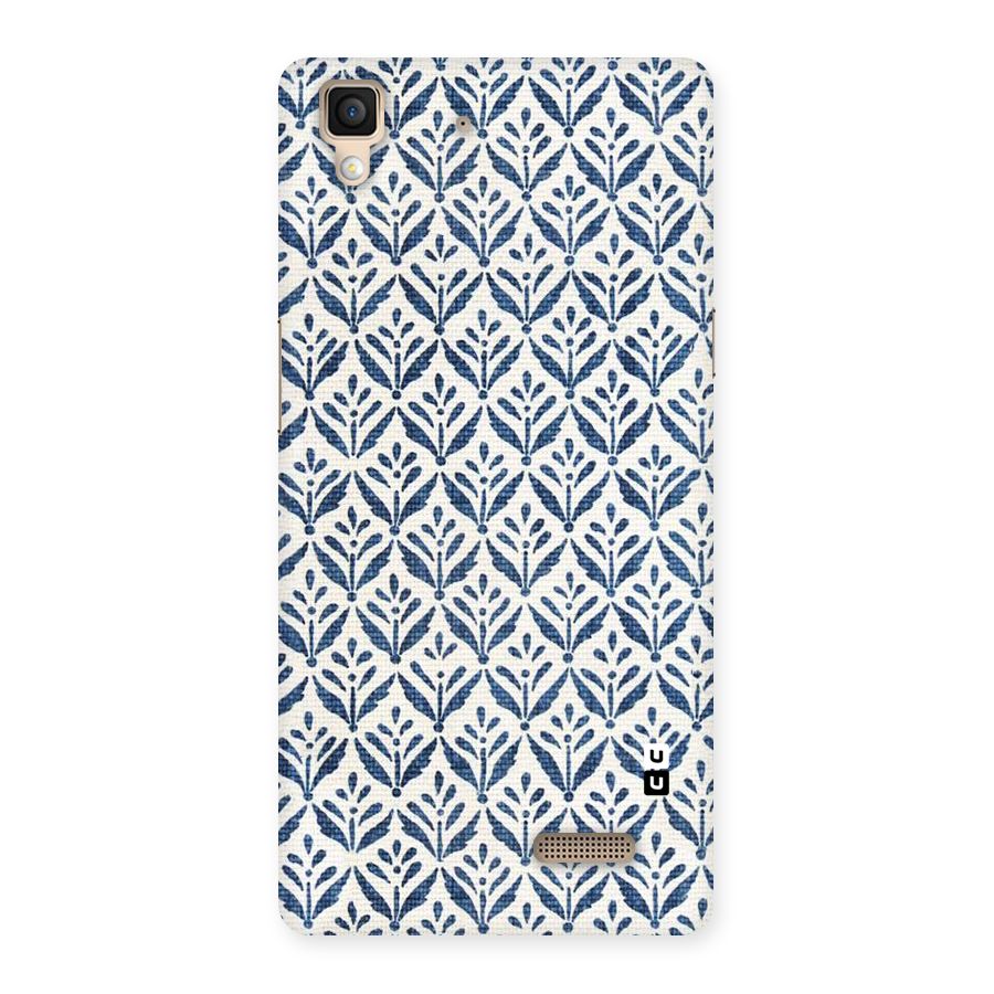 Blue Leaf Back Case for Oppo R7