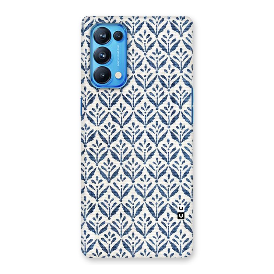 Blue Leaf Back Case for Oppo Reno5 Pro 5G