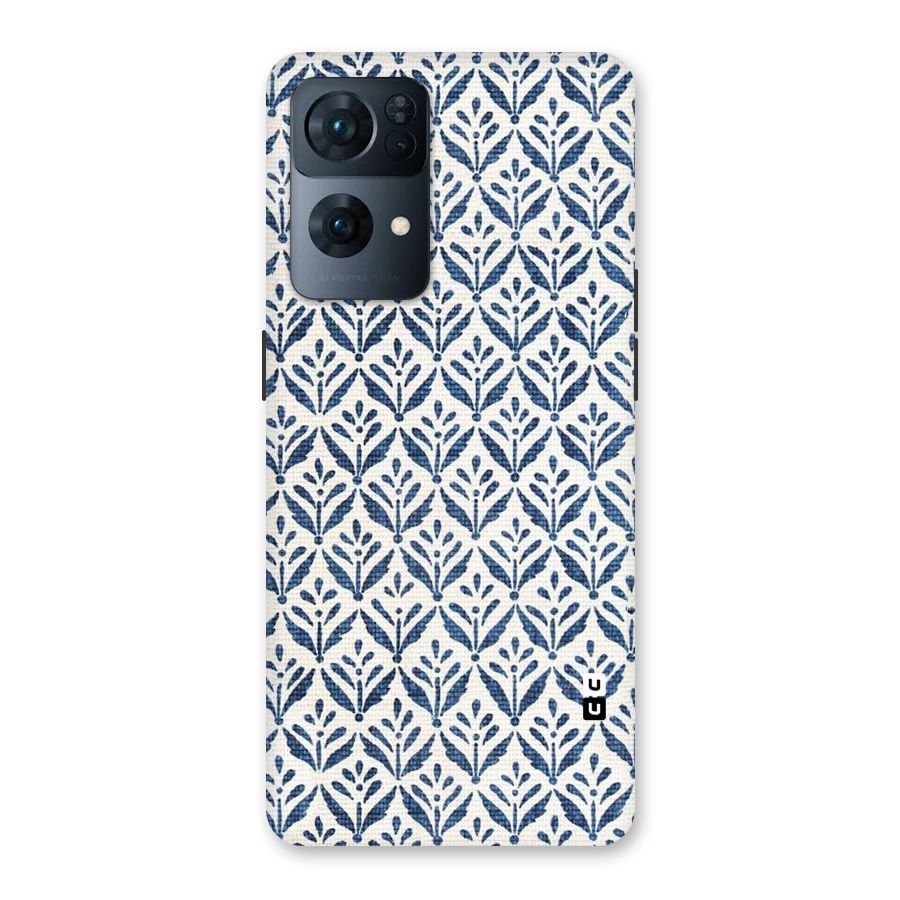 Blue Leaf Back Case for Oppo Reno7 Pro 5G