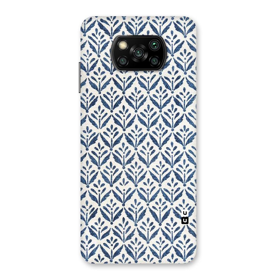 Blue Leaf Back Case for Poco X3