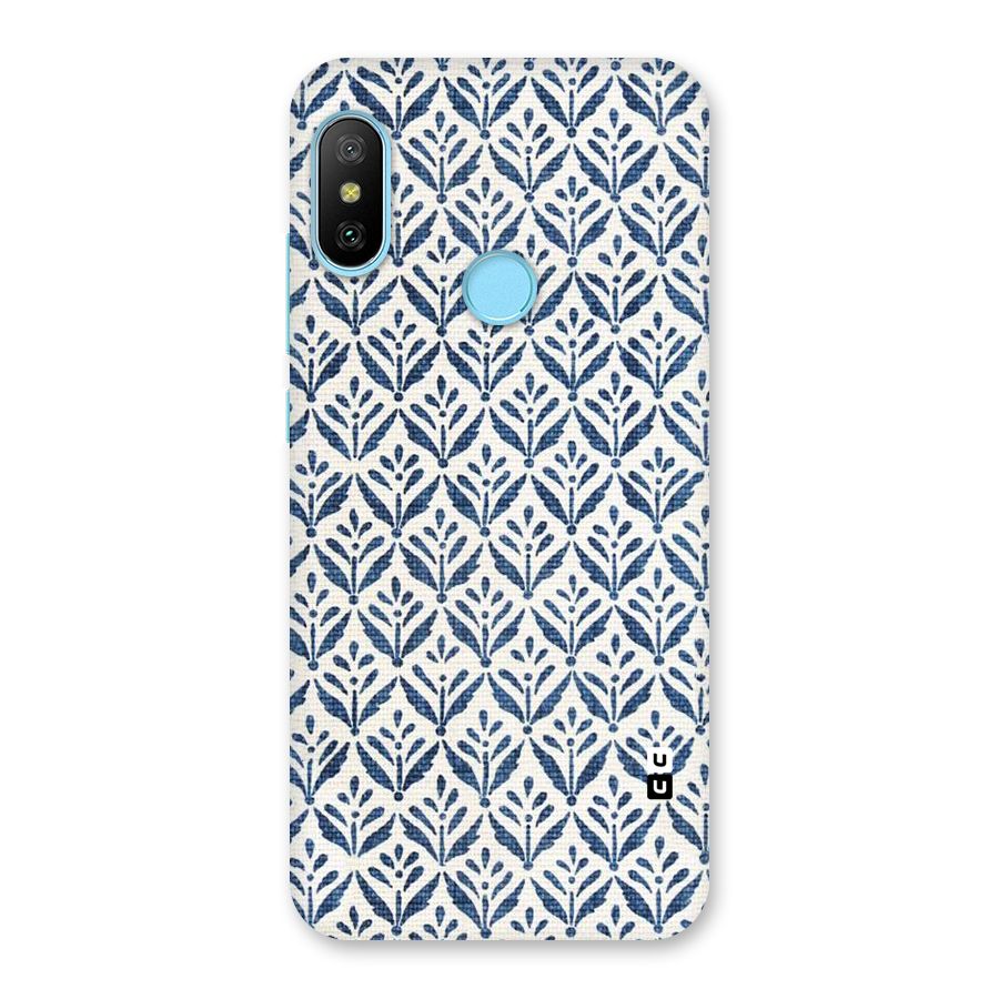 Blue Leaf Back Case for Redmi 6 Pro