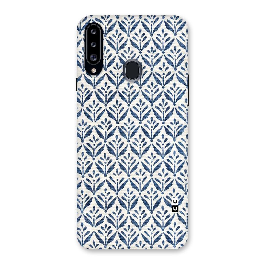 Blue Leaf Back Case for Samsung Galaxy A20s