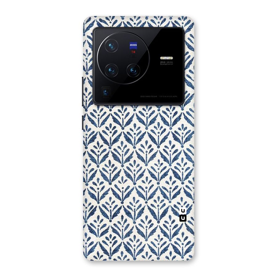 Blue Leaf Back Case for Vivo X80 Pro