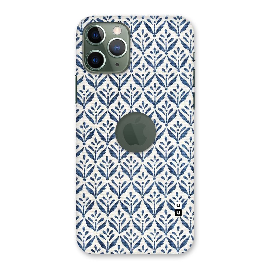 Blue Leaf Back Case for iPhone 11 Pro Logo  Cut
