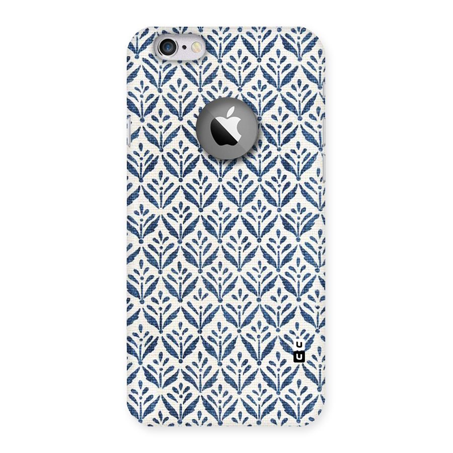 Blue Leaf Back Case for iPhone 6 Logo Cut