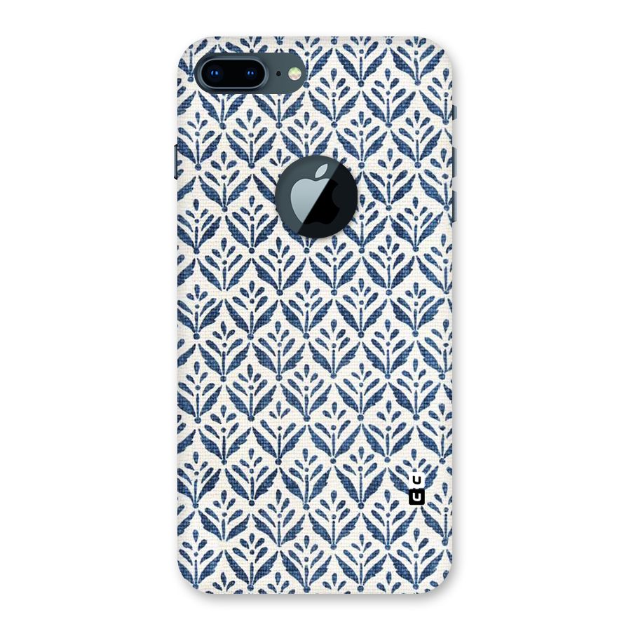 Blue Leaf Back Case for iPhone 7 Plus Logo Cut