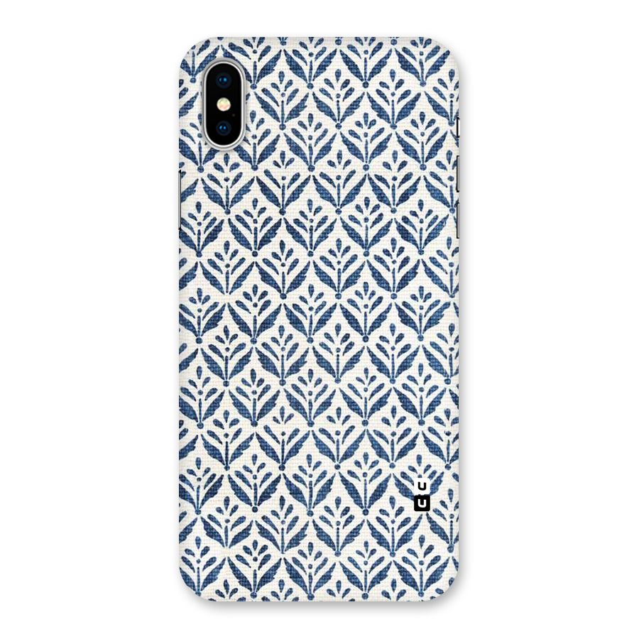 Blue Leaf Back Case for iPhone X