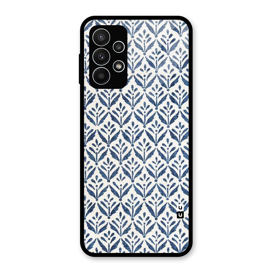 Blue Leaf Glass Back Case for Galaxy A23