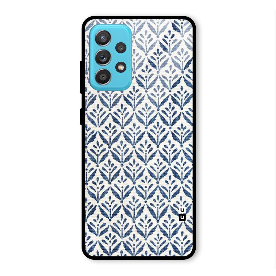 Blue Leaf Glass Back Case for Galaxy A52