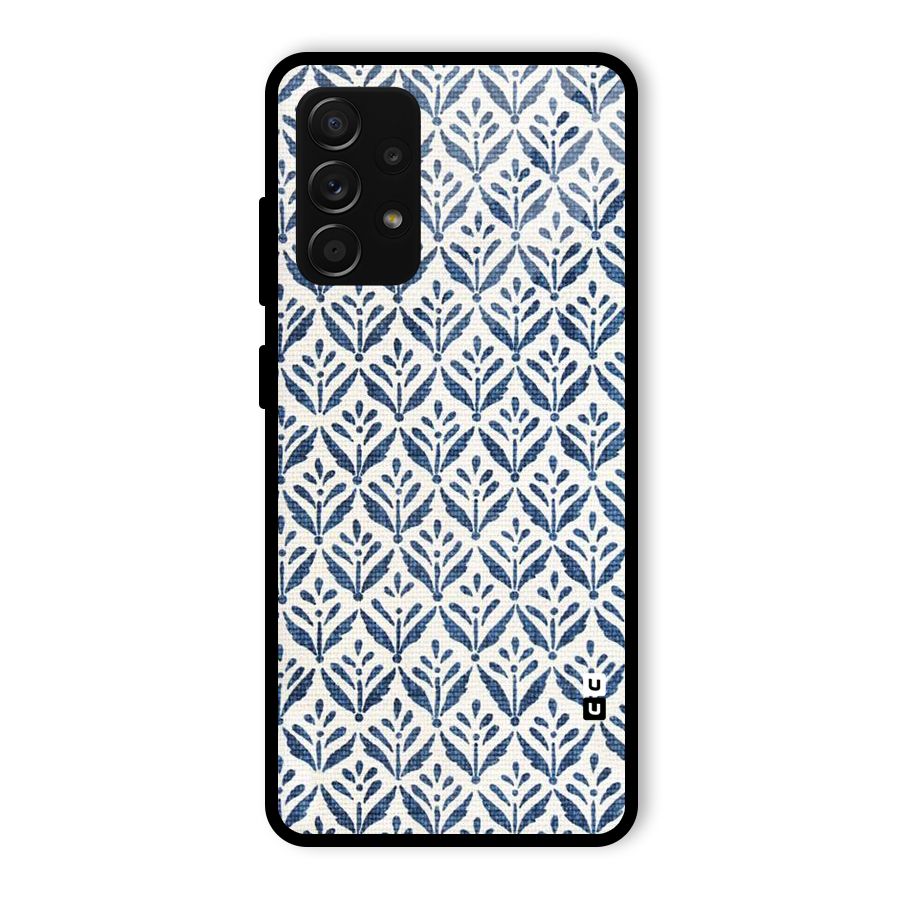 Blue Leaf Glass Back Case for Galaxy A53 5G