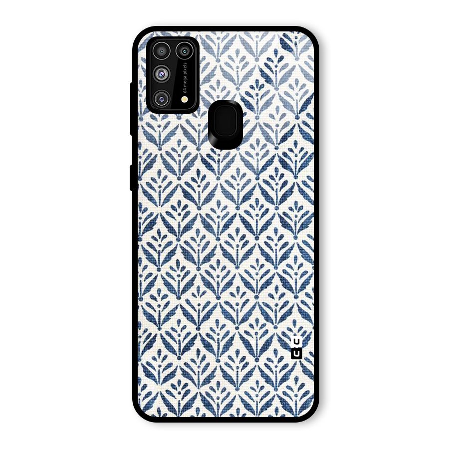 Blue Leaf Glass Back Case for Galaxy F41