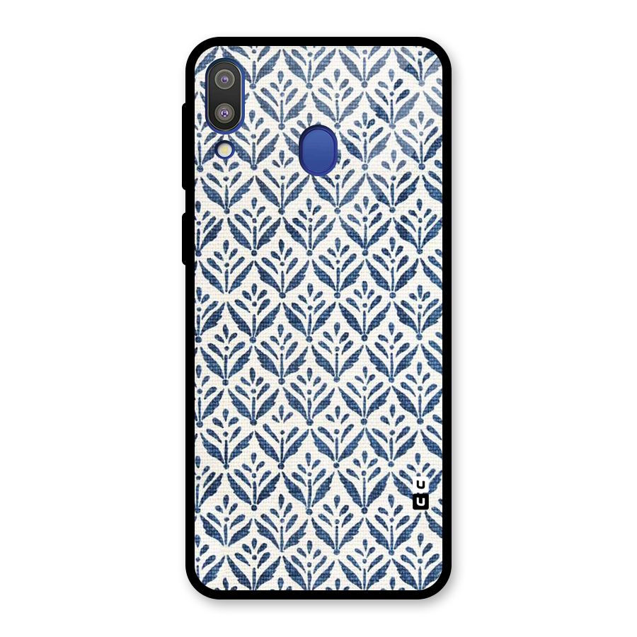 Blue Leaf Glass Back Case for Galaxy M20