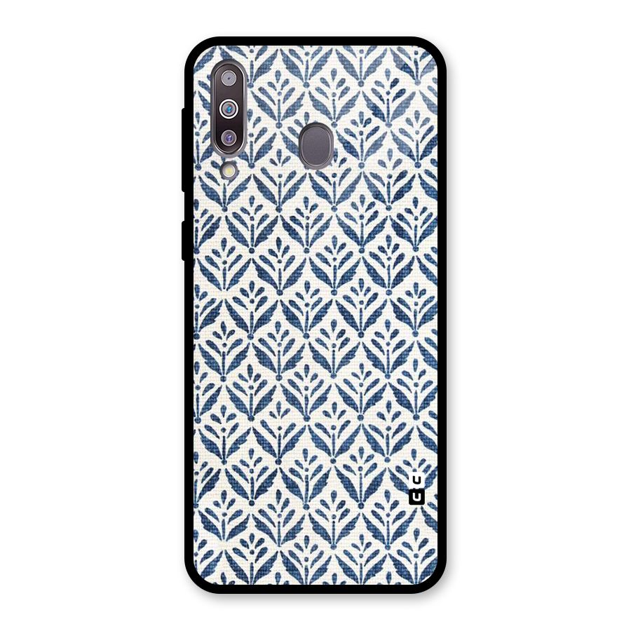 Blue Leaf Glass Back Case for Galaxy M30