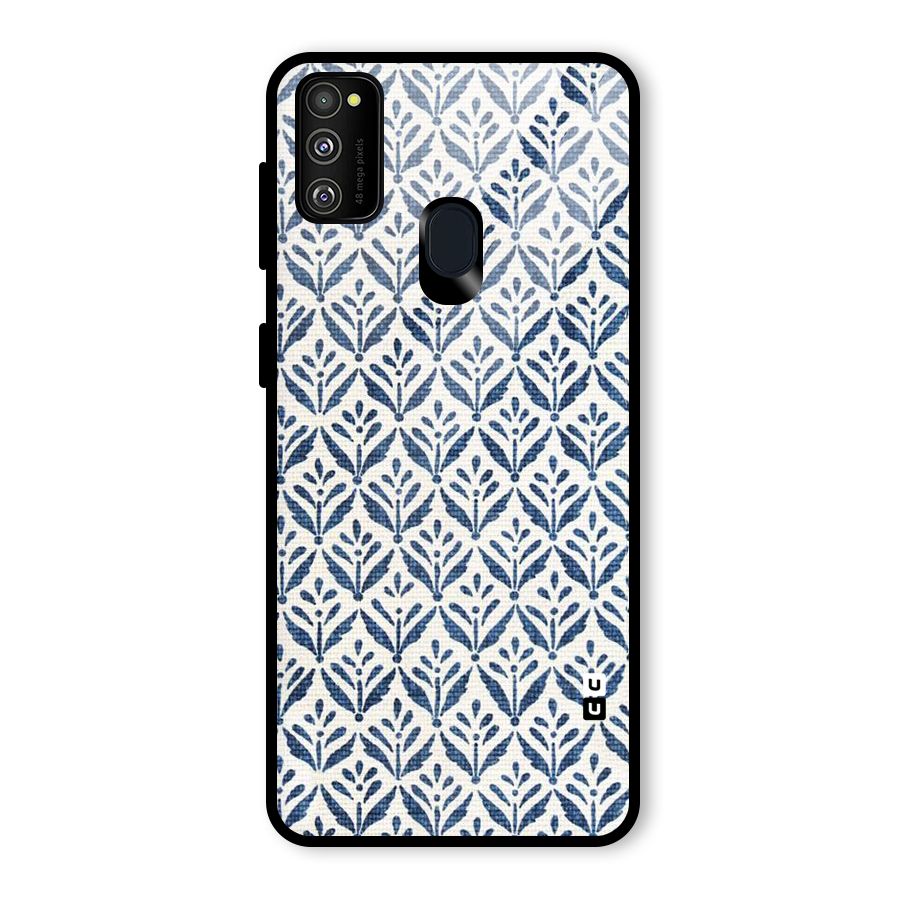 Blue Leaf Glass Back Case for Galaxy M30s