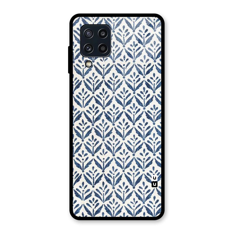 Blue Leaf Glass Back Case for Galaxy M32