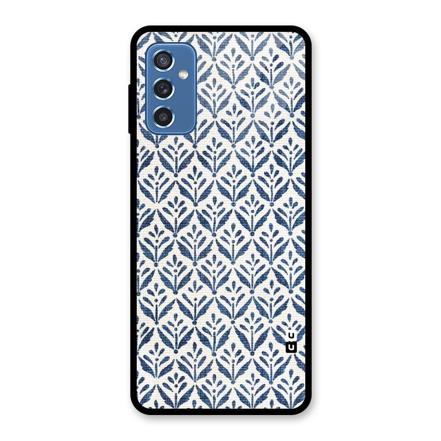 Blue Leaf Glass Back Case for Galaxy M52 5G