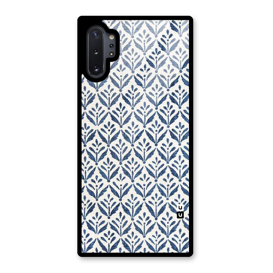 Blue Leaf Glass Back Case for Galaxy Note 10 Plus