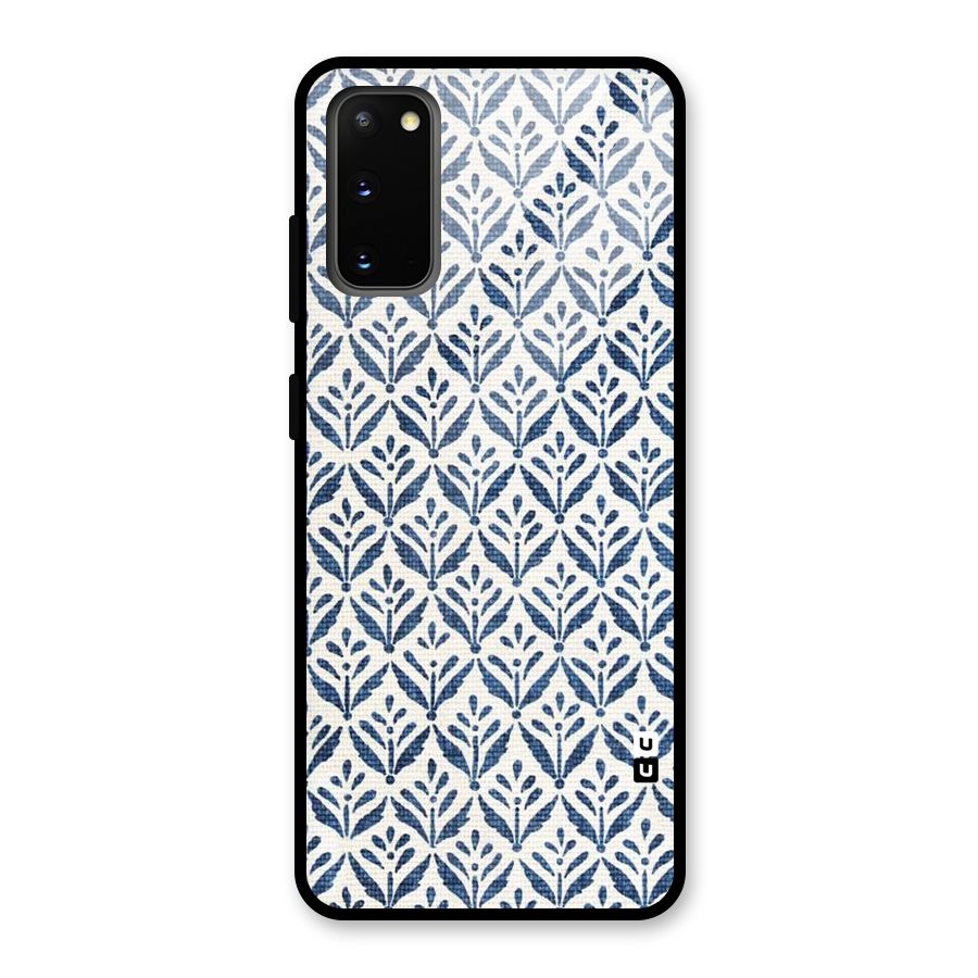 Blue Leaf Glass Back Case for Galaxy S20