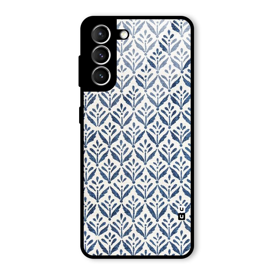 Blue Leaf Glass Back Case for Galaxy S21 5G