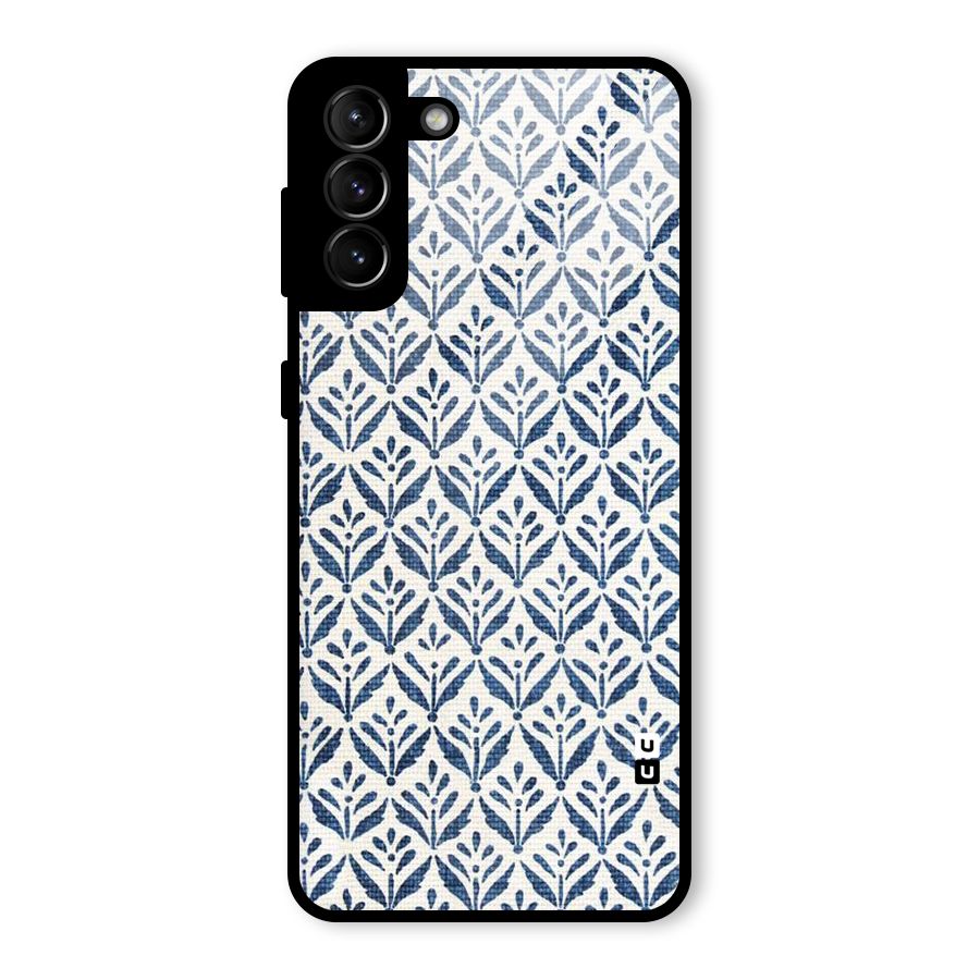 Blue Leaf Glass Back Case for Galaxy S21 Plus