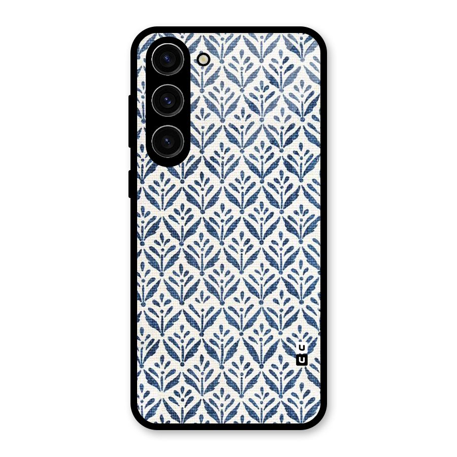 Blue Leaf Glass Back Case for Galaxy S23 Plus