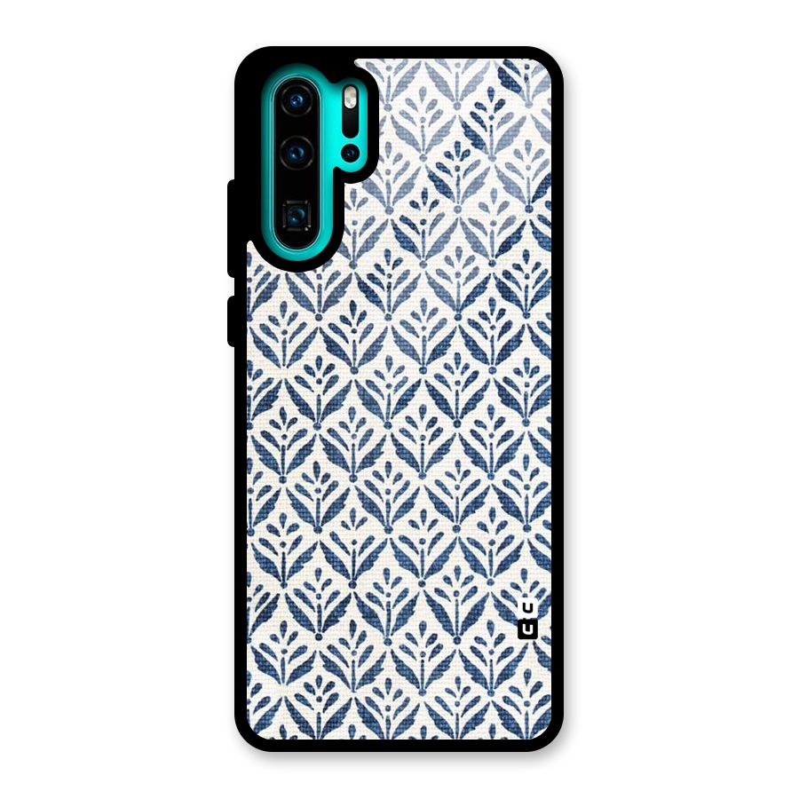Blue Leaf Glass Back Case for Huawei P30 Pro