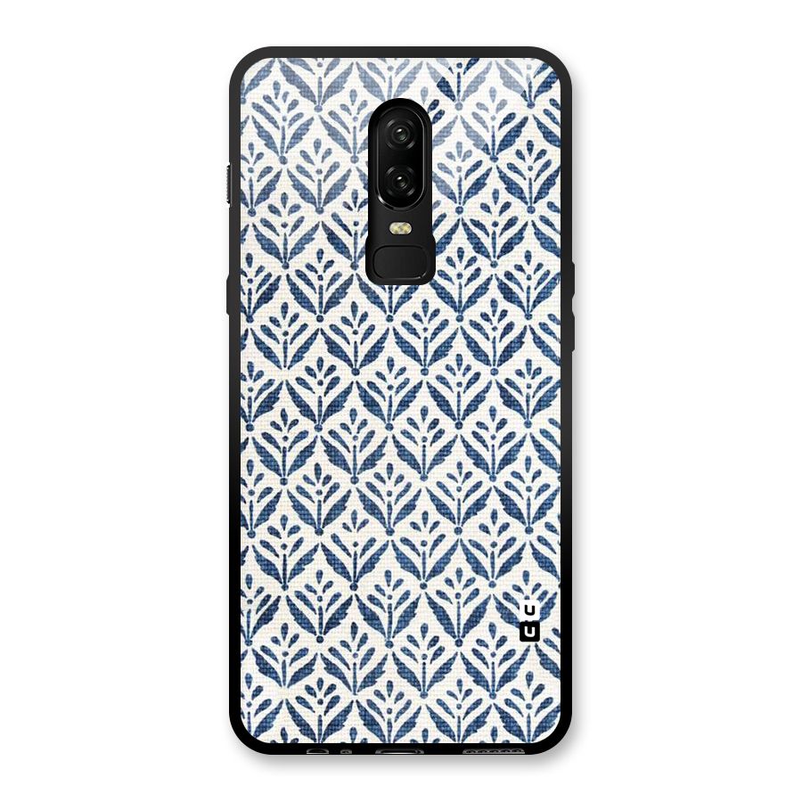 Blue Leaf Glass Back Case for OnePlus 6