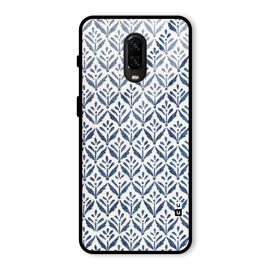 Blue Leaf Glass Back Case for OnePlus 6T