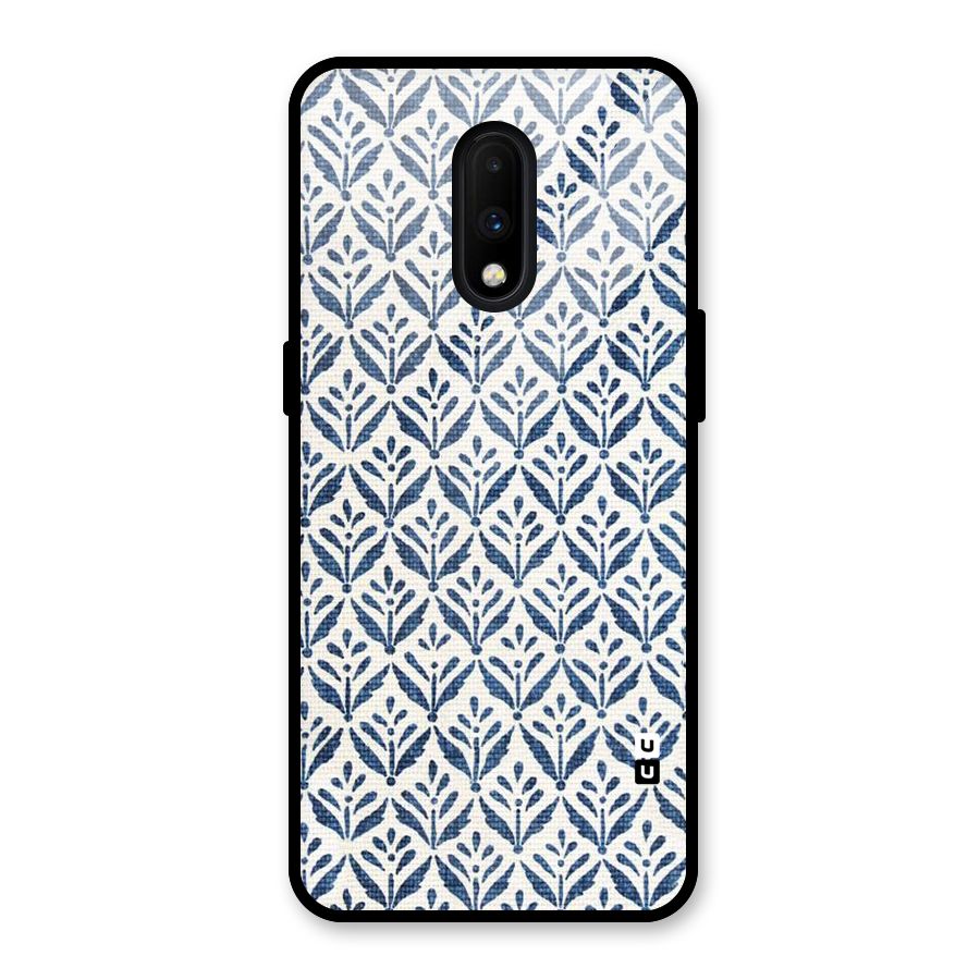 Blue Leaf Glass Back Case for OnePlus 7