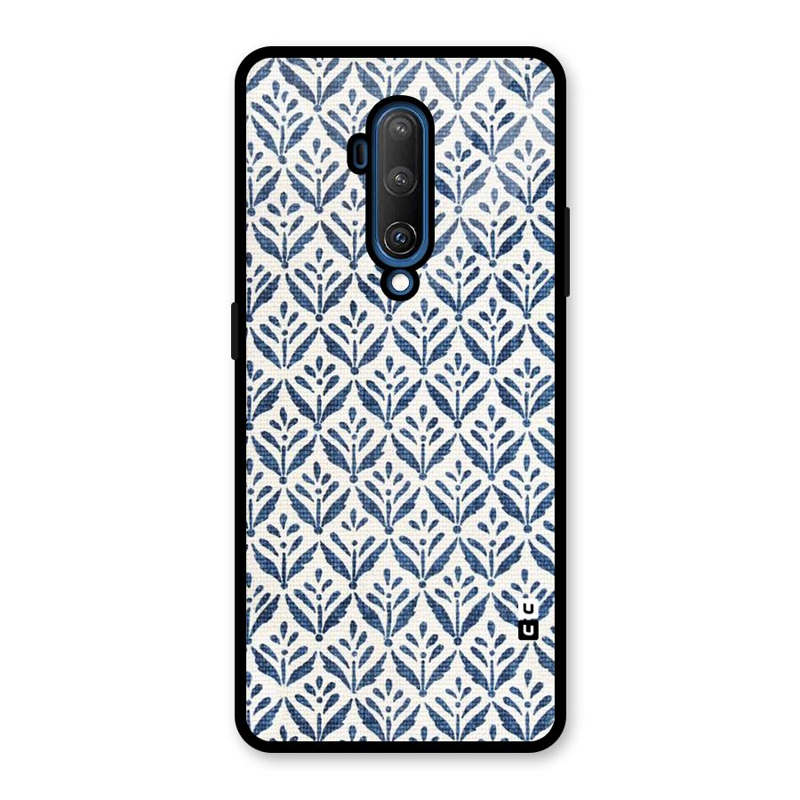 Blue Leaf Glass Back Case for OnePlus 7T Pro