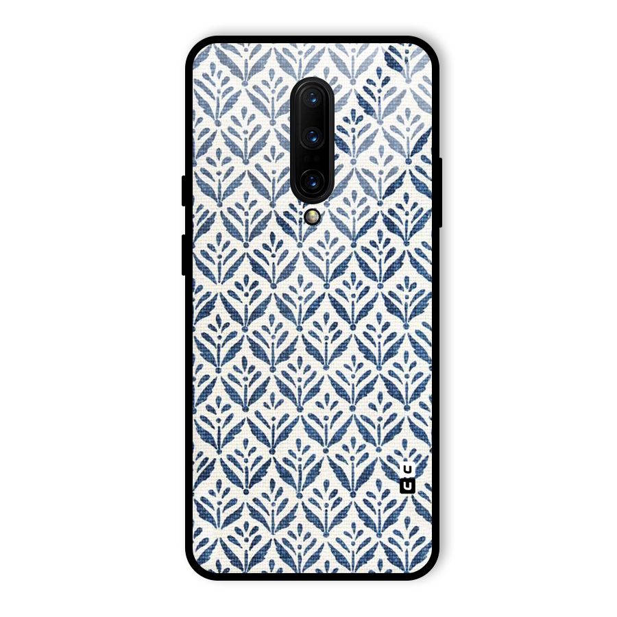 Blue Leaf Glass Back Case for OnePlus 7 Pro