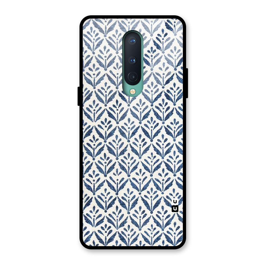 Blue Leaf Glass Back Case for OnePlus 8