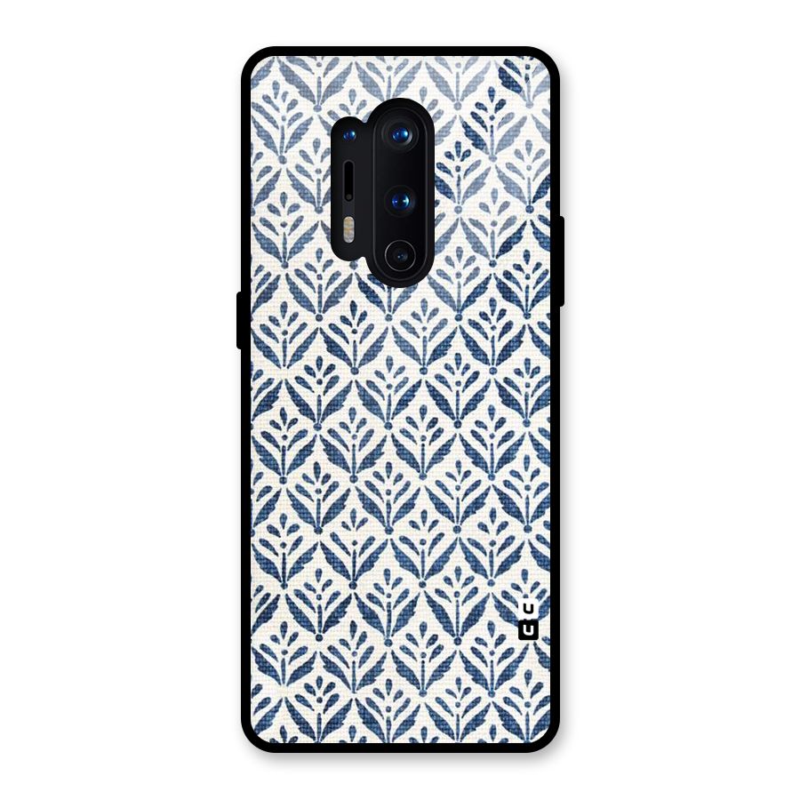 Blue Leaf Glass Back Case for OnePlus 8 Pro