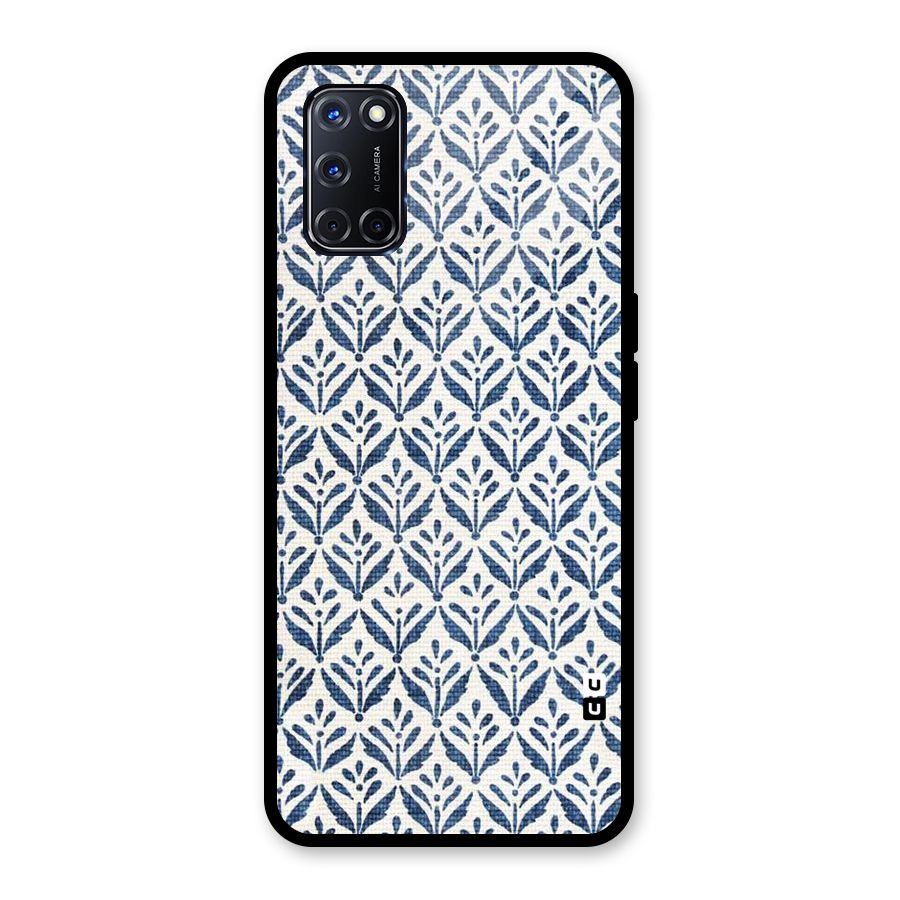 Blue Leaf Glass Back Case for Oppo A52