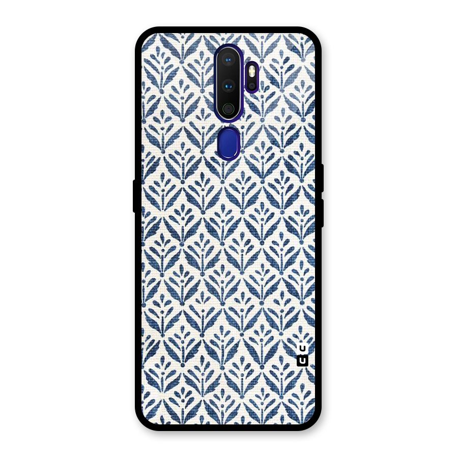 Blue Leaf Glass Back Case for Oppo A9 (2020)