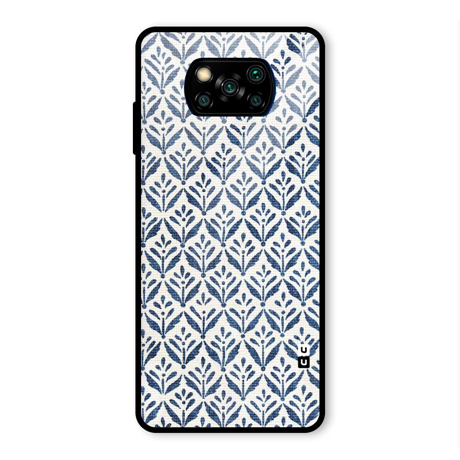 Blue Leaf Glass Back Case for Poco X3 Pro